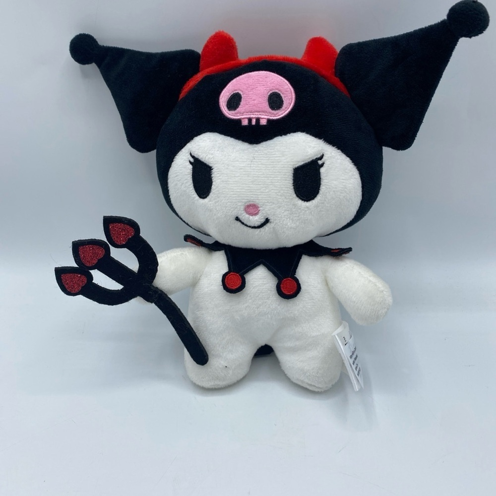 Kuromi Plush Sanrio 9” Stuffed Figure 2023 Devil Pitchfork Halloween Kawaii